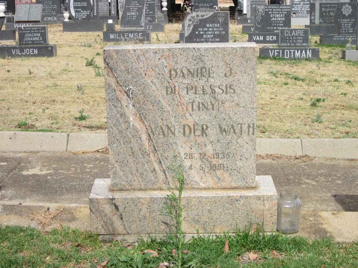 WATH Daniel J du Plessis, van der 1935-1991
