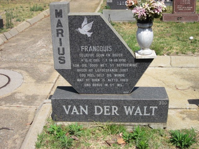 WALT Francouis, van der 1965-1992