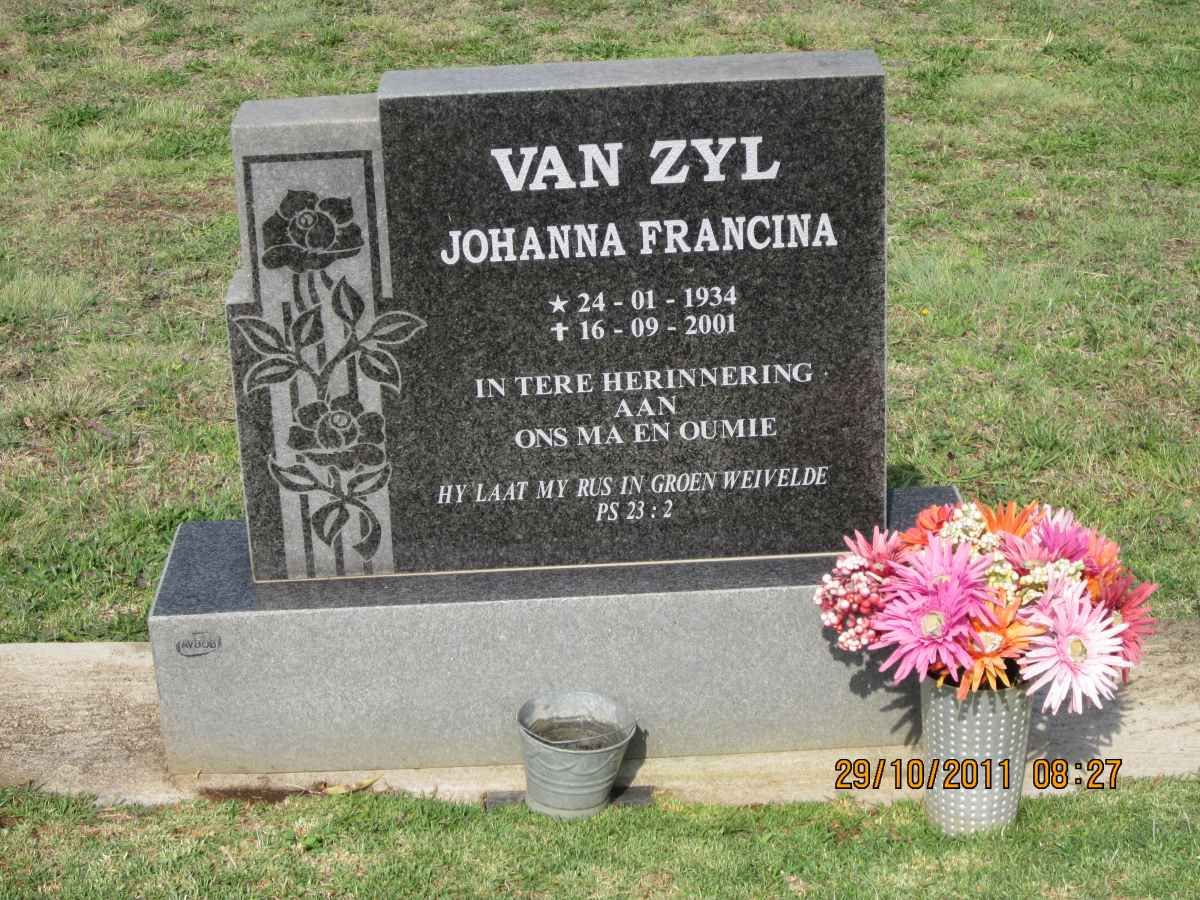 ZYL Johanna Francina, van 1934-2001