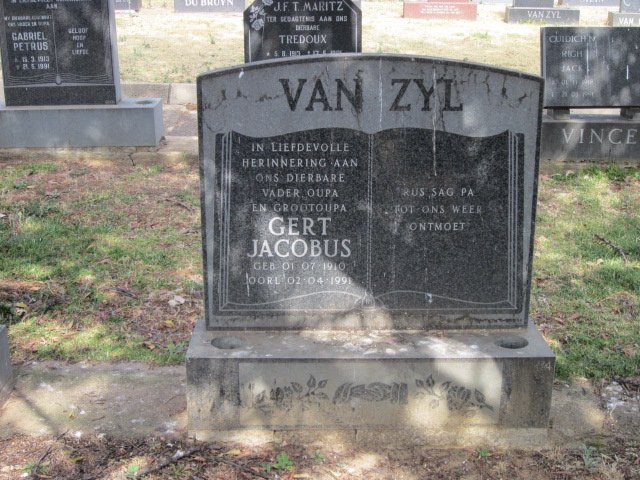 ZYL Gert Jacobus, van 1910-1991