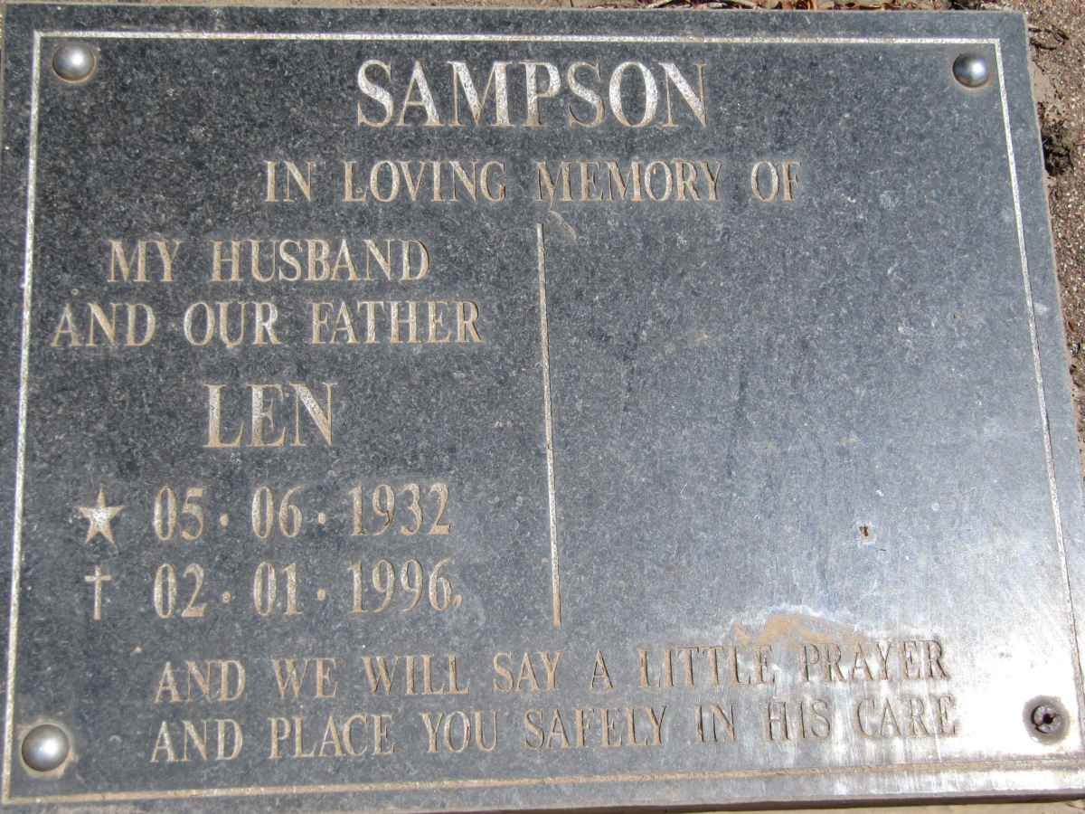 SAMPSON Len 1932-1996