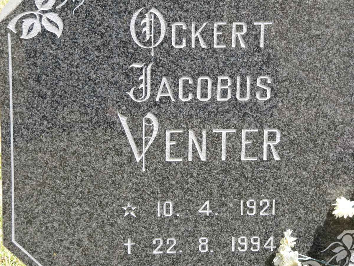 VENTER Ockert Jacobus 1921-1994