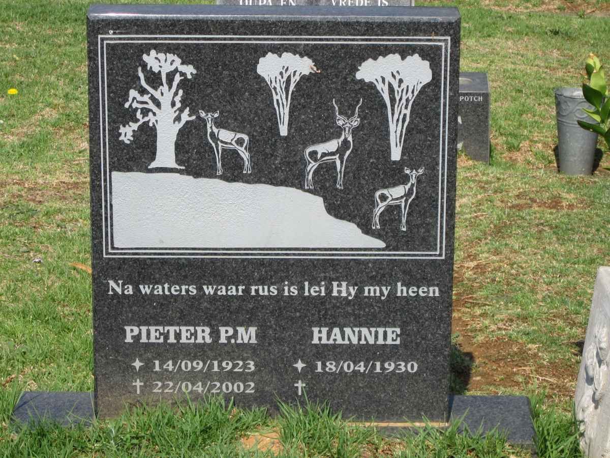 ? Pieter P.M. 1923-2002 &amp; Hannie 1930-