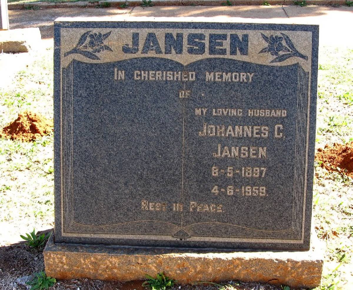 JANSEN Johannes G. 1897-1959