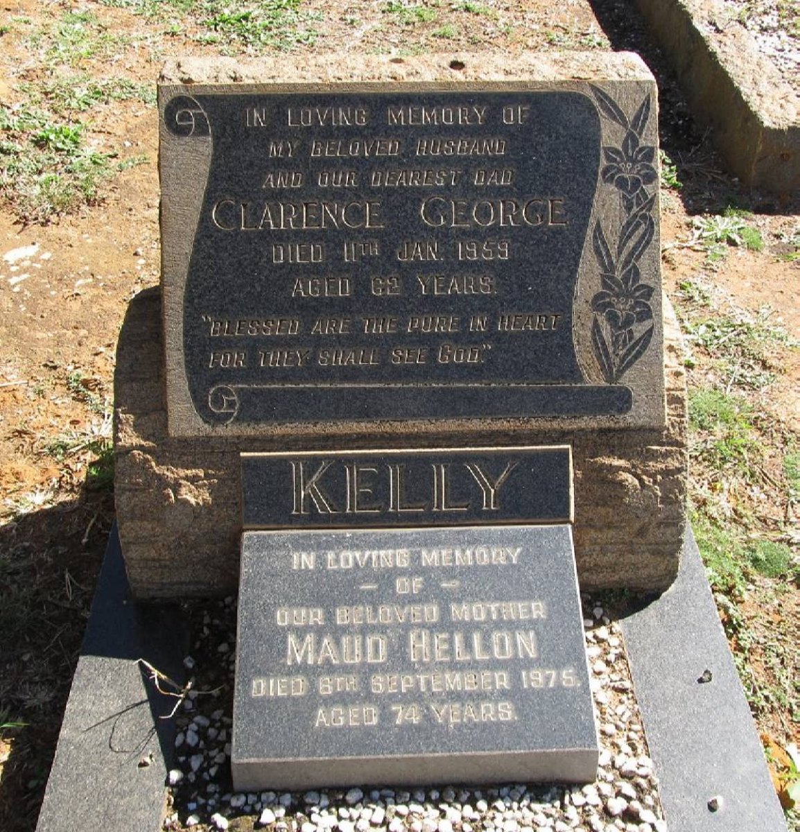 KELLY Clarence George -1959 &amp; Maud Hellon -1976