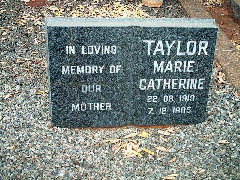 TAYLOR Marie Catherine 1919-1985