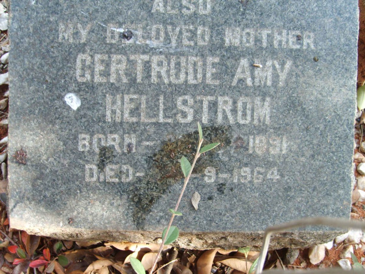 HELLSTROM Gertrude Amy 1891-1964
