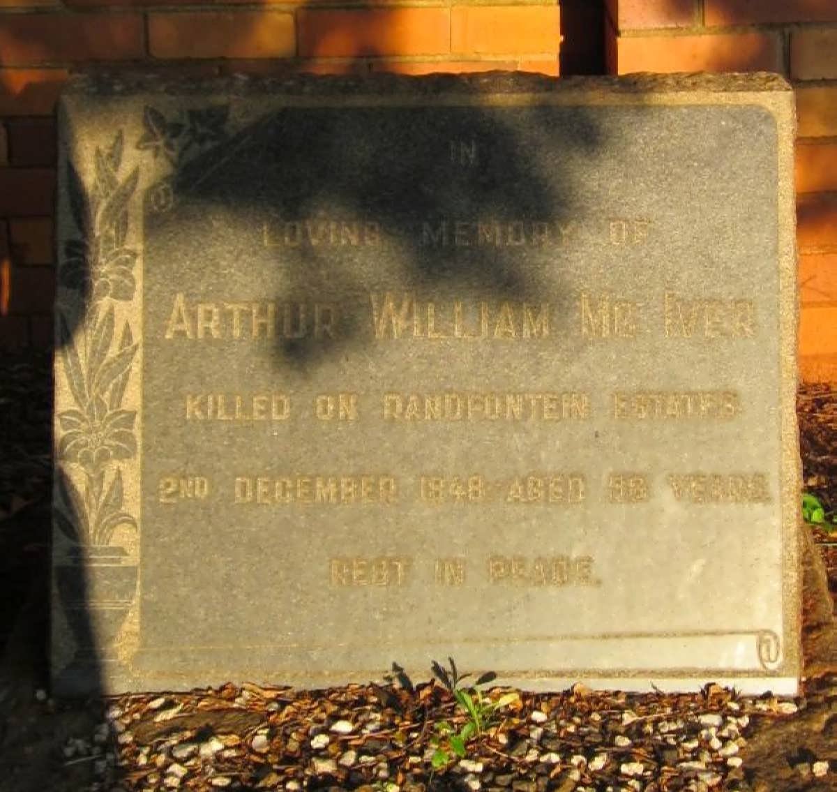 MCIVOR Arthur William -1948