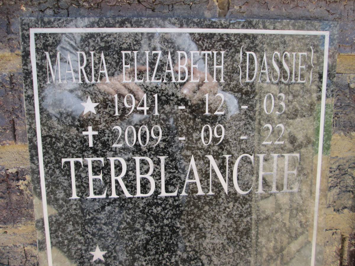TERBLANCHE Maria Elizabeth 1941-2009