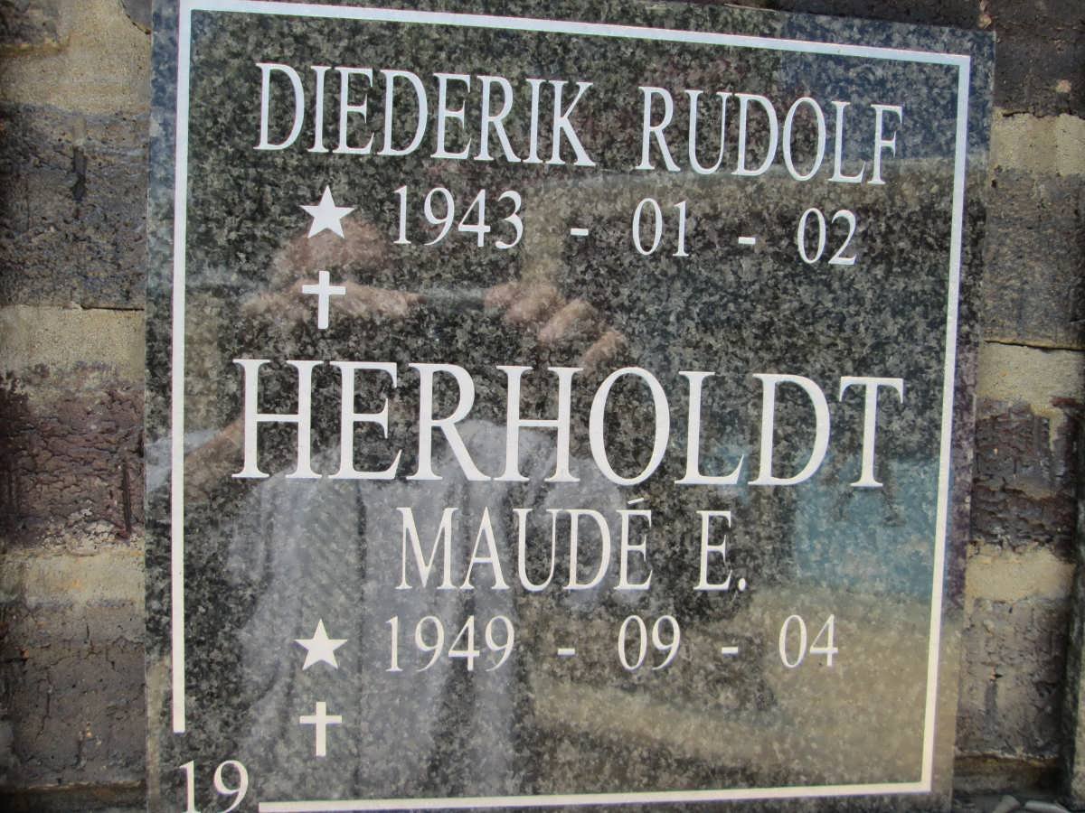 HERHOLDT Diederik Rudolf 1943- &amp; Maudé E 1949