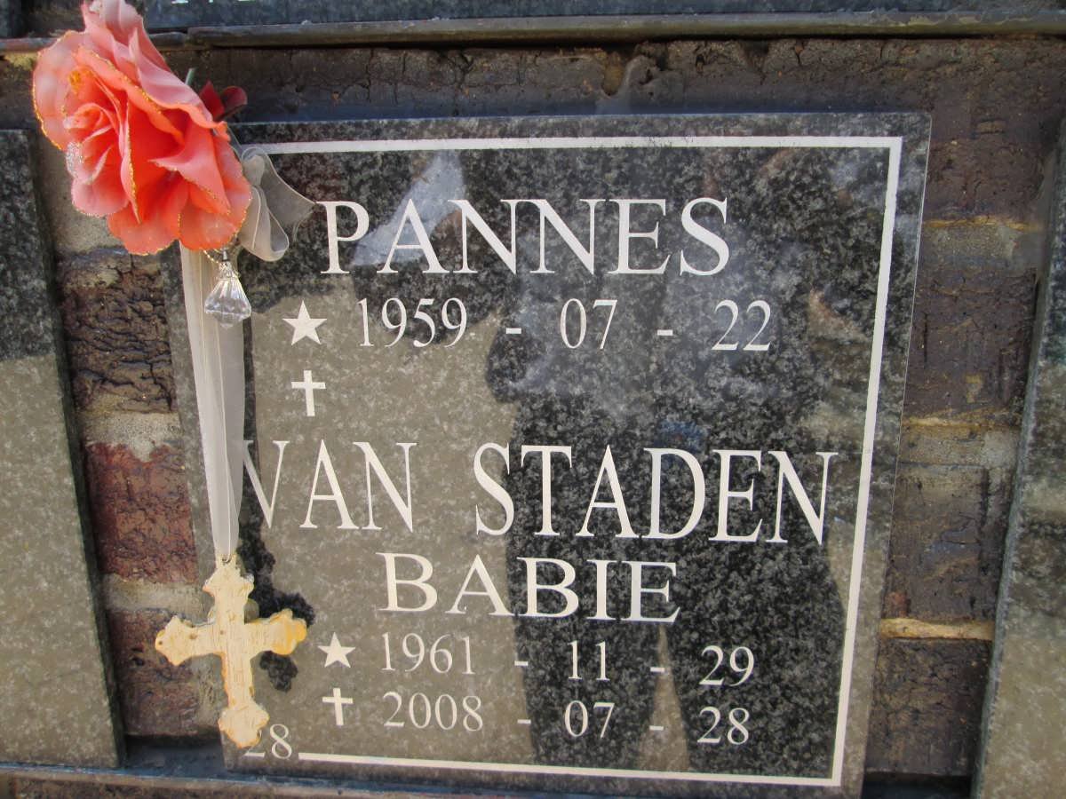 STADEN Pannes, van 1959- &amp; Babie 1961-2008