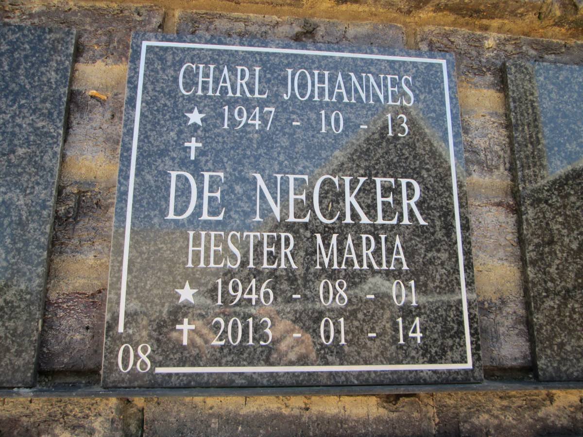 NECKER Charl Johannes, de 1947- &amp; Hester Maria 1946-2013