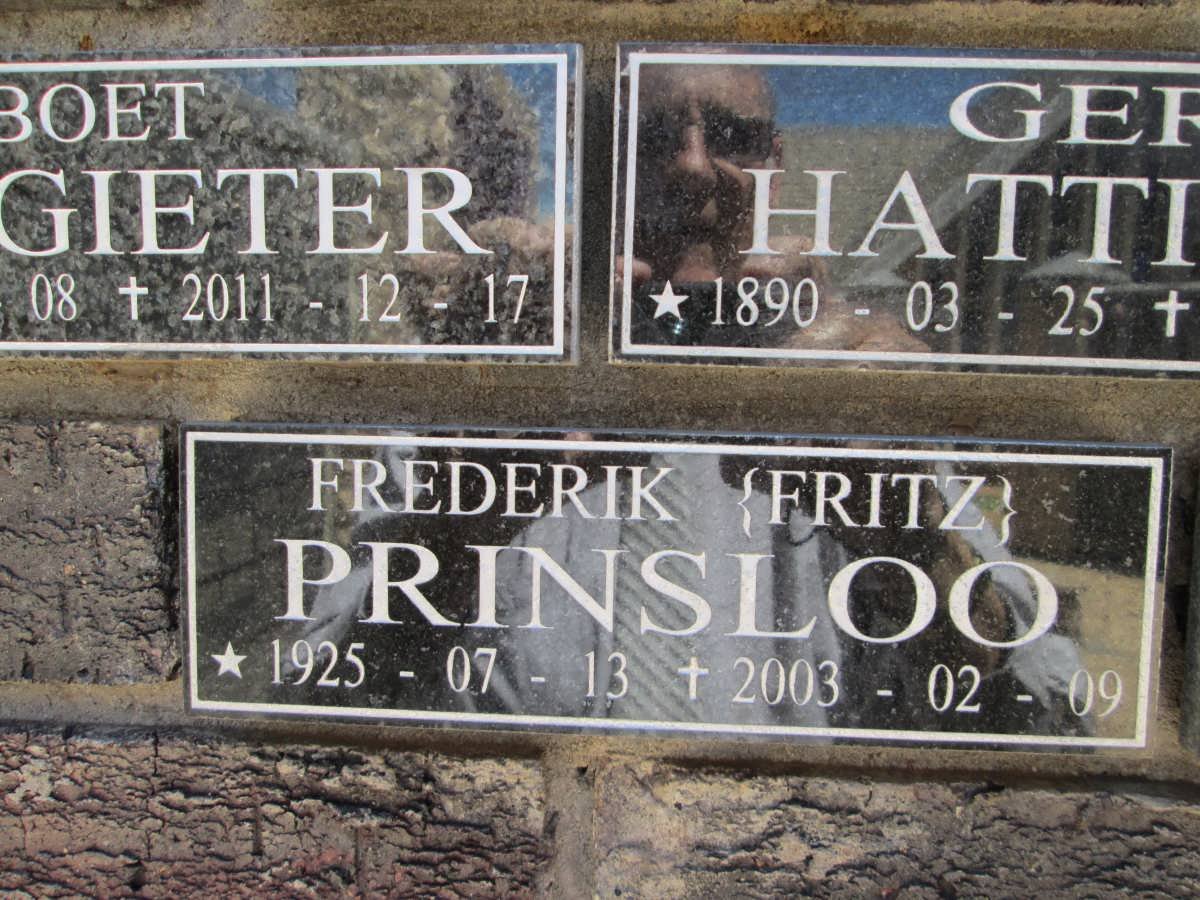 PRINSLOO Frederik 1925-2003