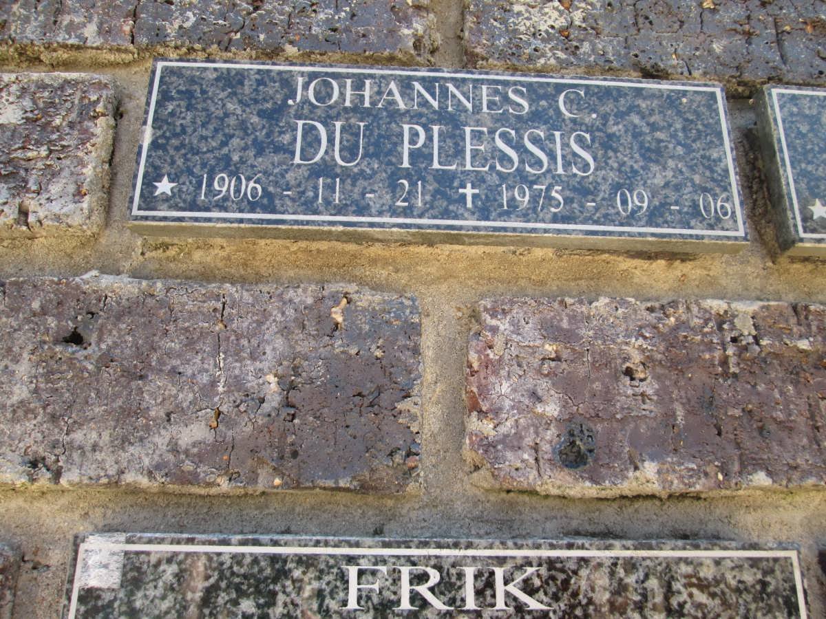 PLESSIS Johannes C., du 1906-1975