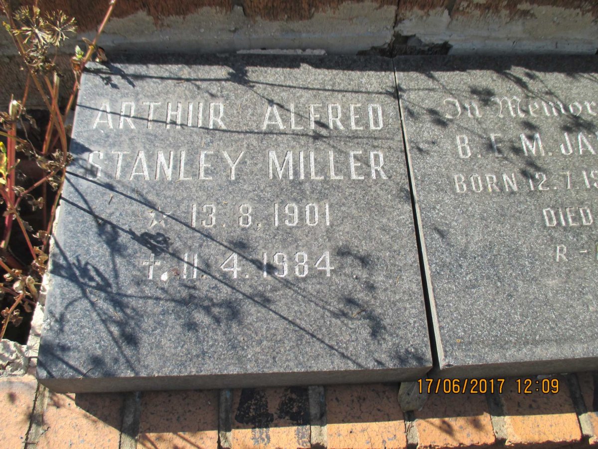 MILLER Arthur Alfred Stanley 1901-1984