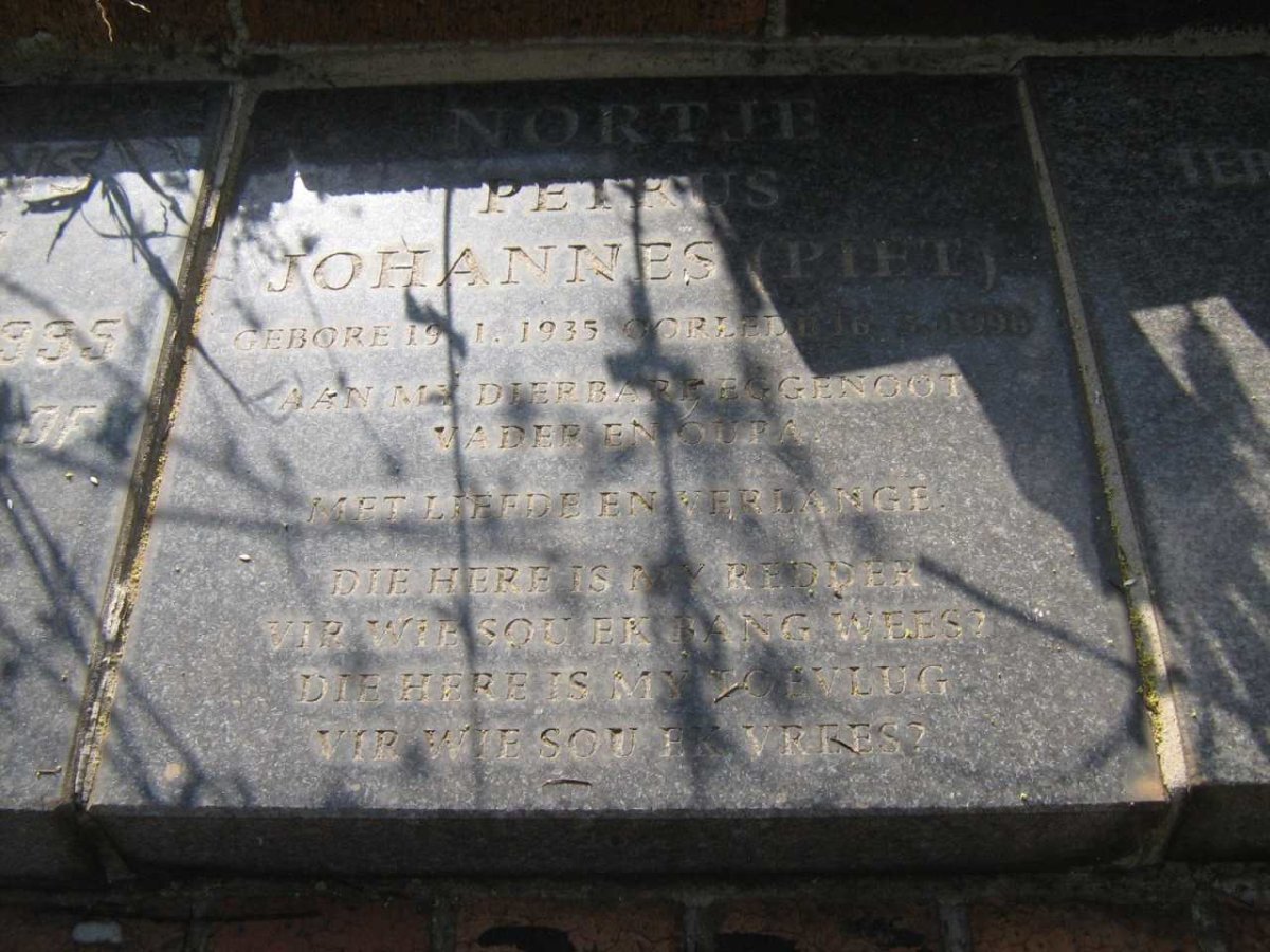 NORTJE Petrus Johannes 1935-1996