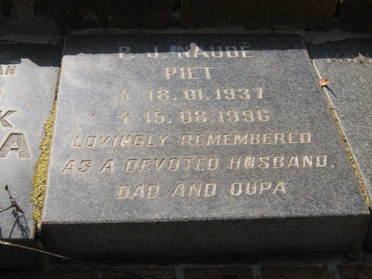 NAUDE P.J. 1937-1996