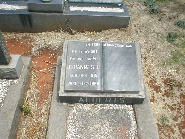 ALBERTS Johannes P. 1910-1969