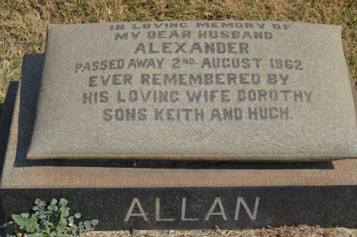 ALLAN Alexander -1962 &amp; Dorothy 1912-1990