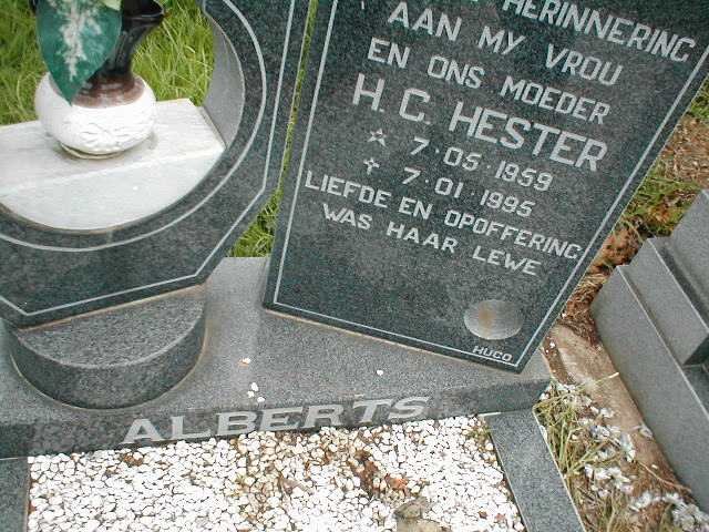 ALBERTS Hester H.C. 1959-1995