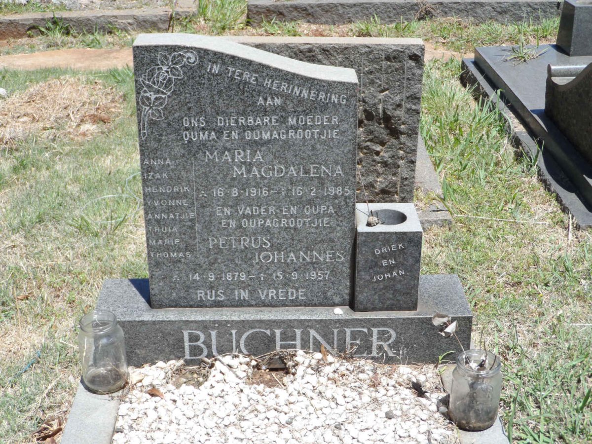 BÜCHNER Petrus Johannes 1879-1957 &amp; Maria Magdalena 1916-1985