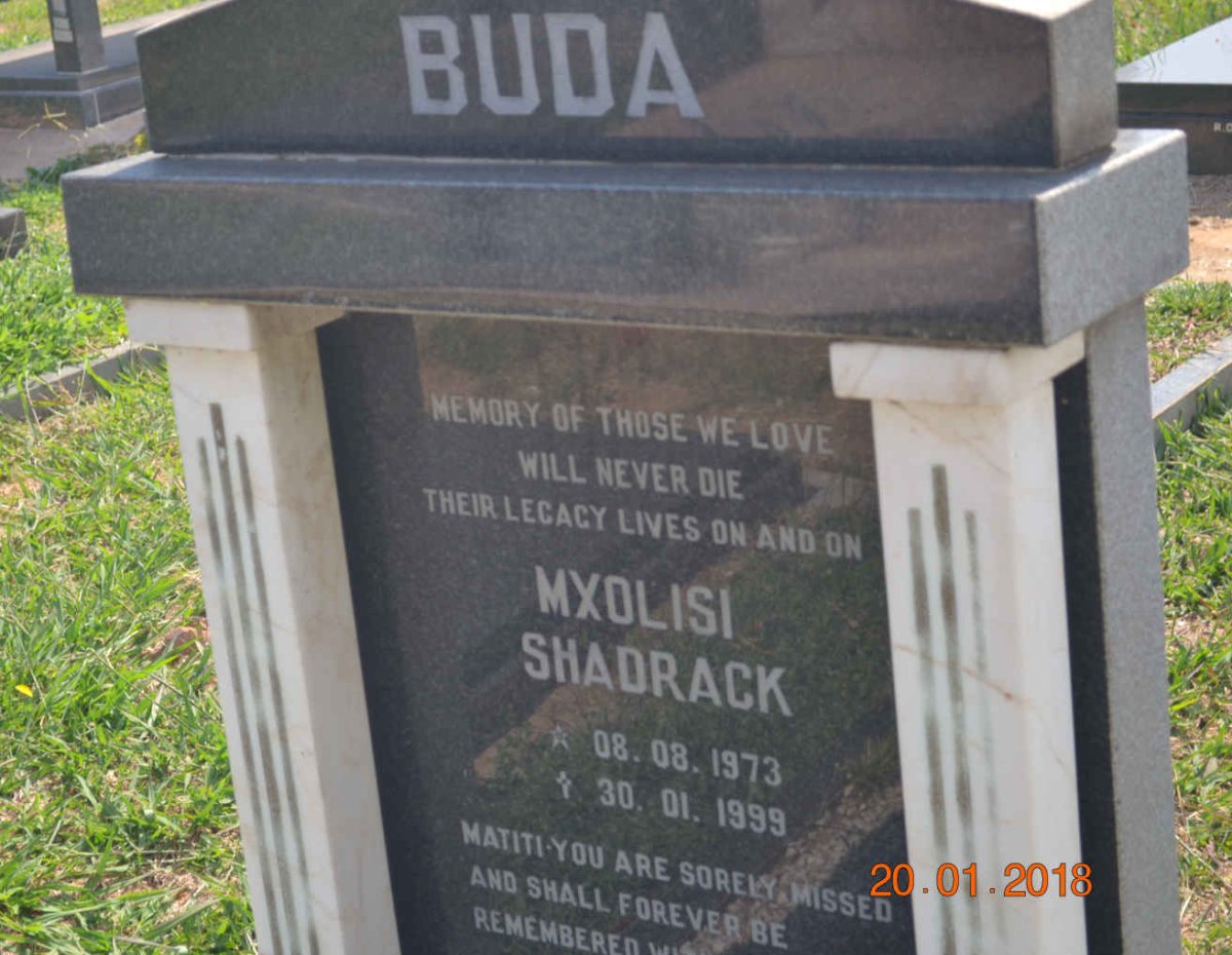 BUDA Mxolisi Shadrack 1973-1999