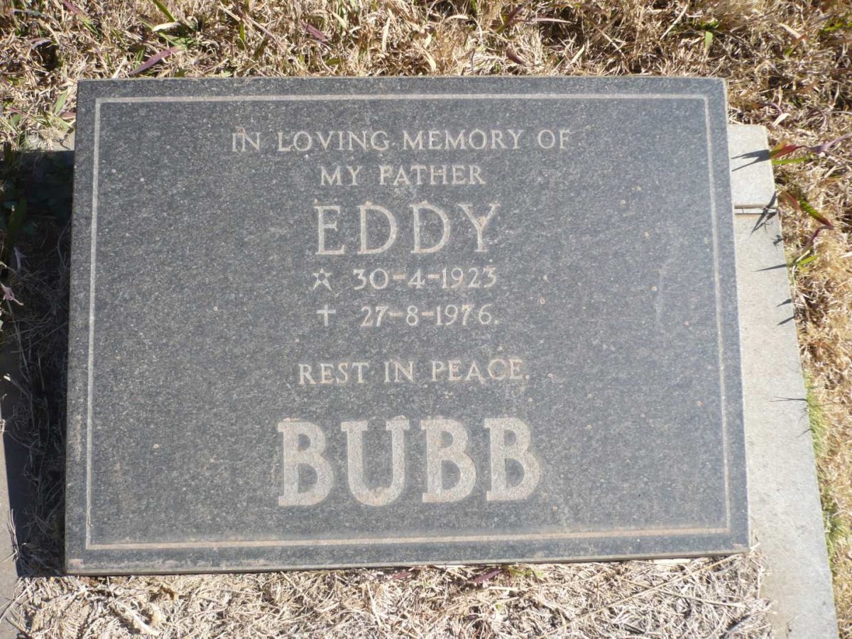 BUBB Eddy 1923-1976