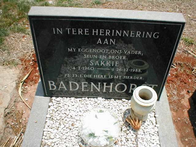 BADENHORST Sakkie 1960-1988