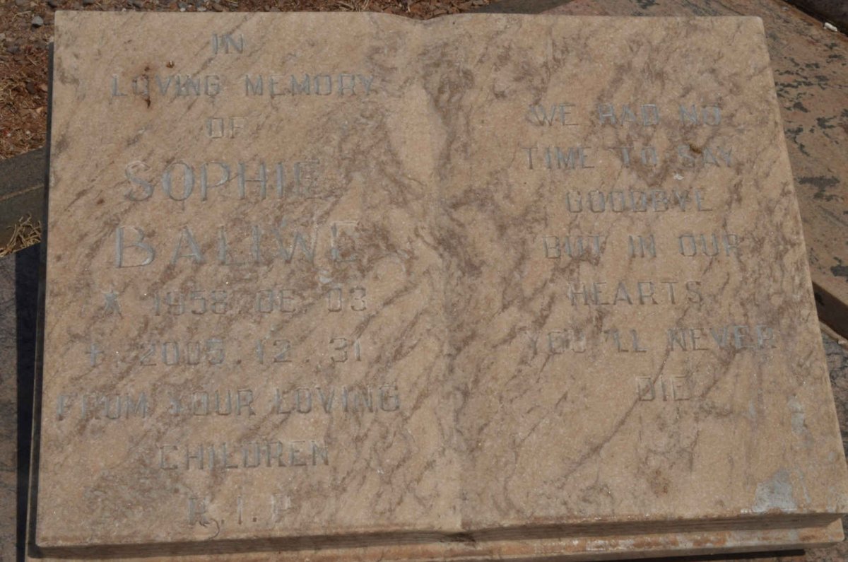 BALIWE Sophie 1958-2005