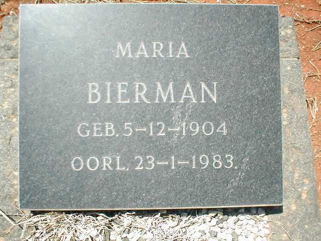 BIERMAN Maria 1904-1983