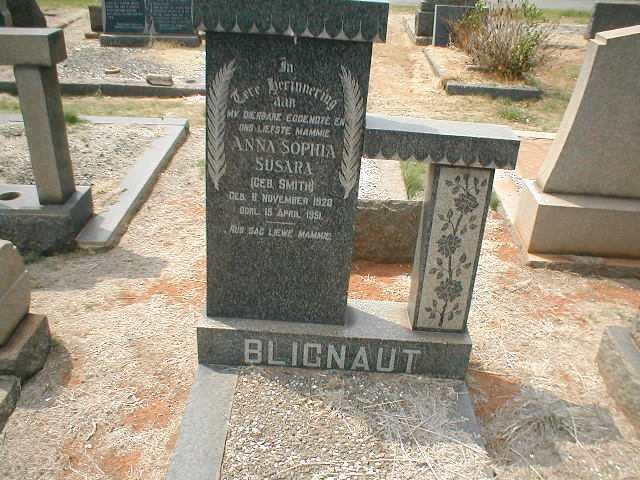 BLIGNAUT Anna Sophia Susara nee SMITH 1928-1951