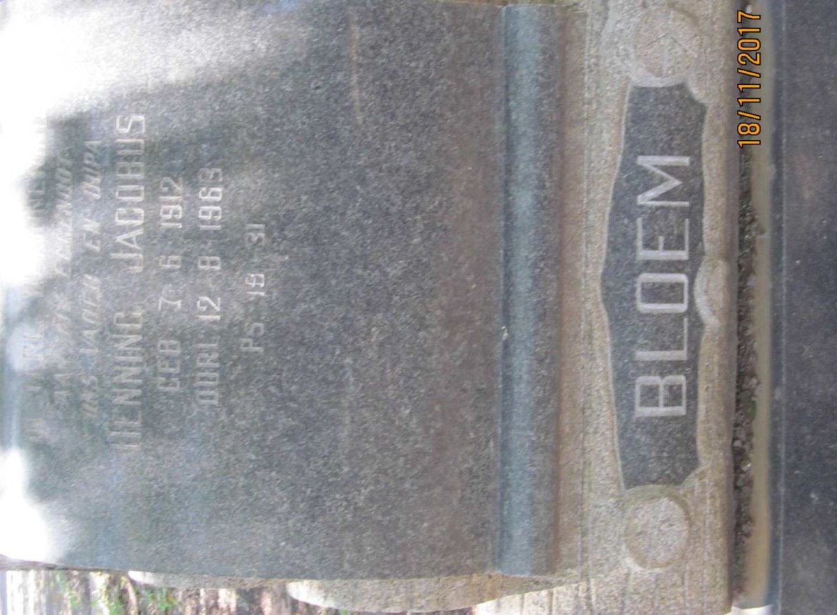 BLOEM Henning Jacobus 1912-1963