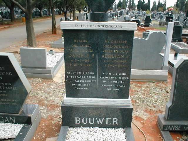 BOUWER Adriaan J. 1949-1988 :: BOUWER Danie J.P. 1971-1992
