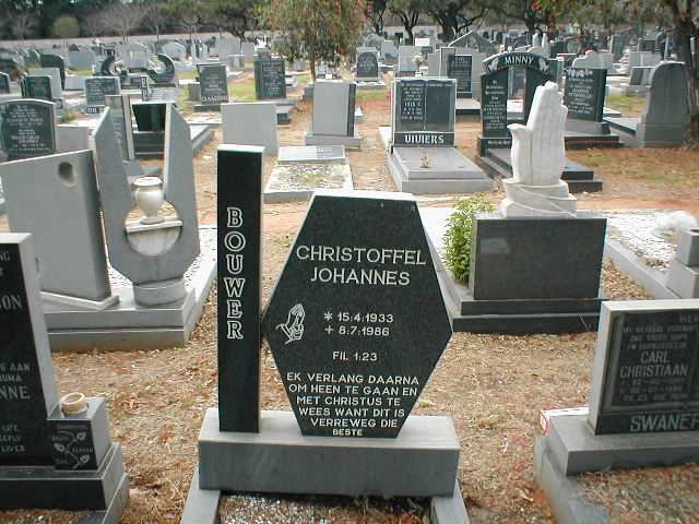 BOUWER Christoffel Johannes 1933-1986