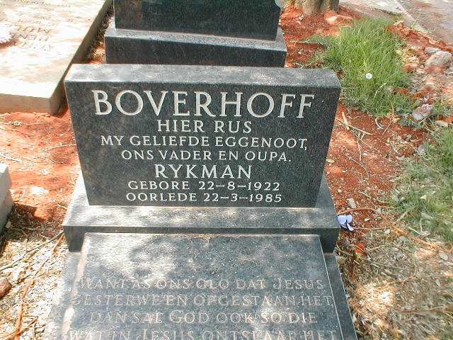 BOVERHOFF Rykman 1922-1985
