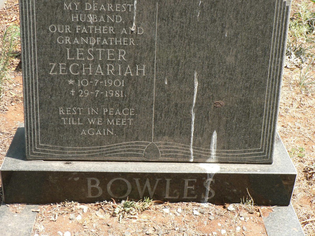 BOWLES Lester Zechariah 1901-1981