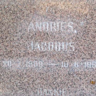 BOTHMA Andries Jacobus 1889-1964 &amp; Maria Magdalena Susanna 1893-1963