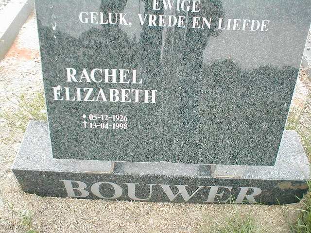 BOUWER Rachel Elizabeth 1926-1998