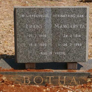 BOTHA Frans 1906-1990 &amp; Margareta 1914-1999