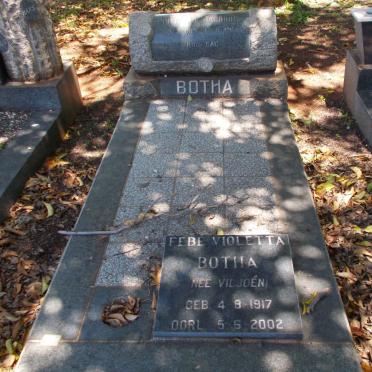 BOTHA Philippus Jacobus 1913-1963 &amp; Febe Violetta VILJOEN 1917-2002