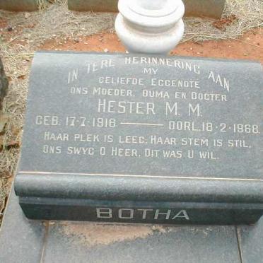 BOTHA Hester M.M. 1918-1968