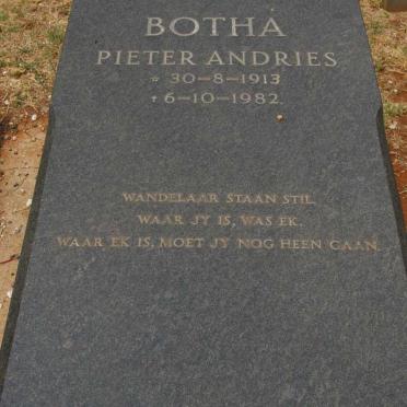 BOTHA Pieter Andries 1913-1982