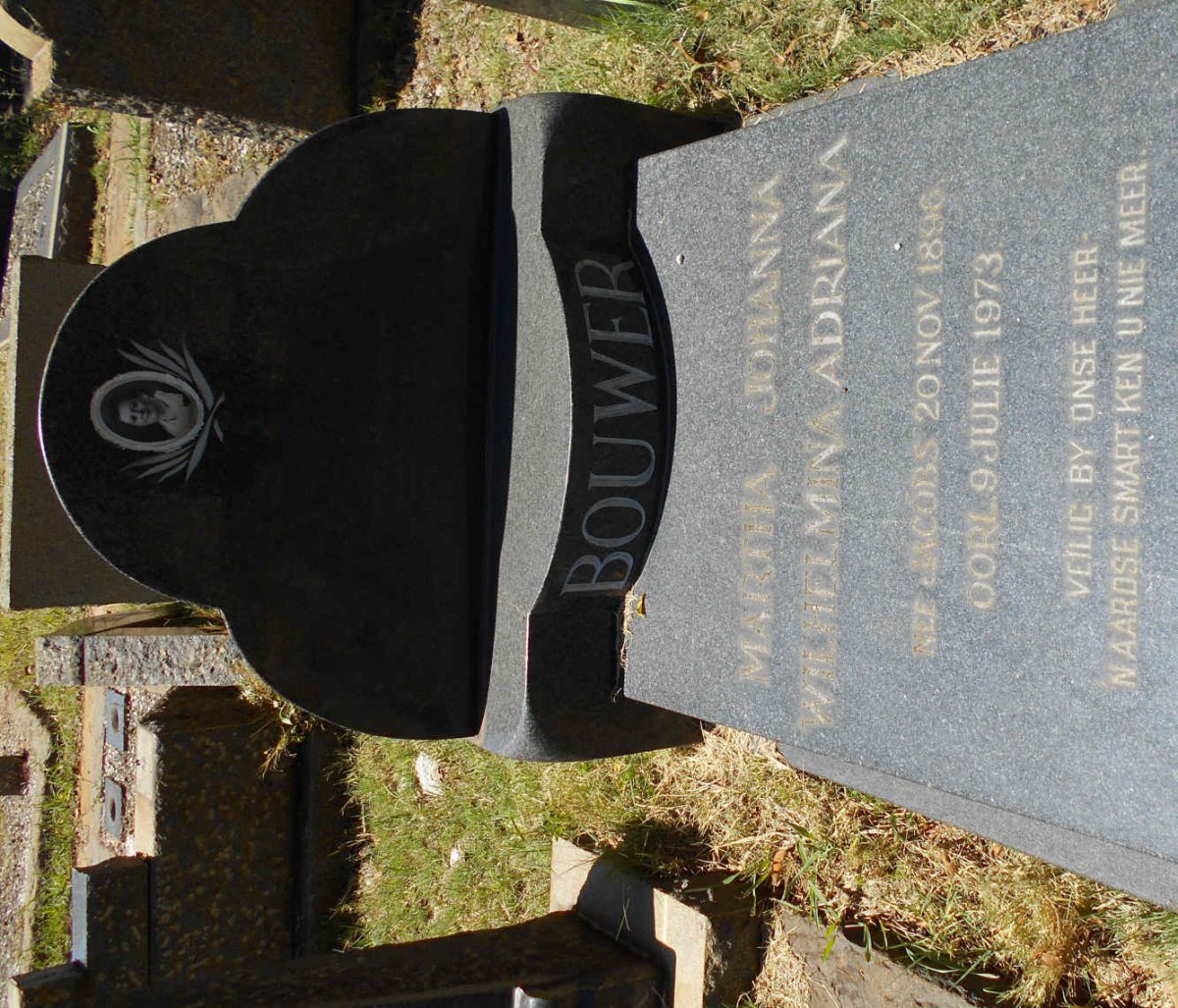 BOUWER Martha Johanna Wilhelmina Adriana nee JACOBS 1896-1973