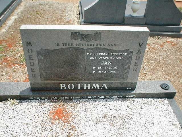 BOTHMA Jan 1929-1989
