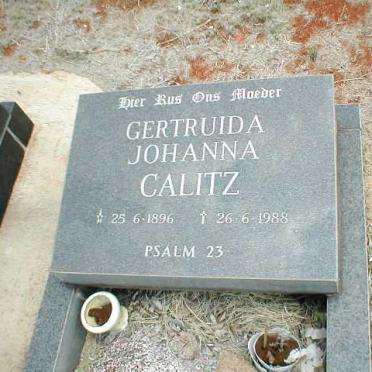CALITZ Gertruida Johanna 1896-1988