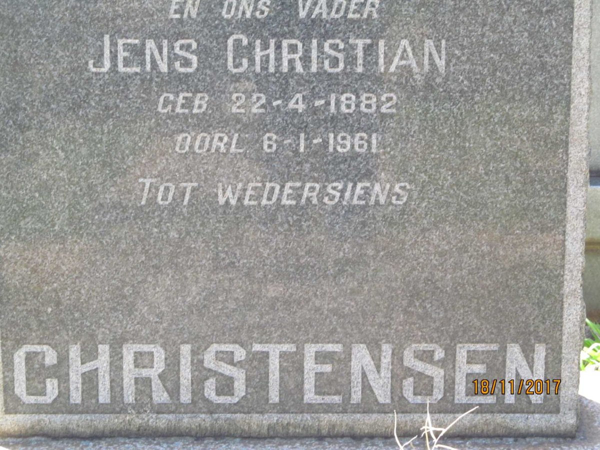 CHRISTENSEN Jens Christian 1882-1961