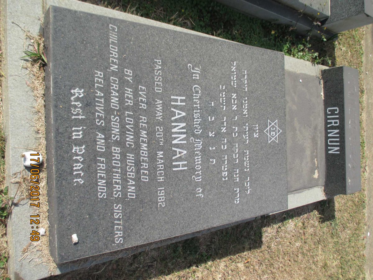 CIRNUN Hannah -1982