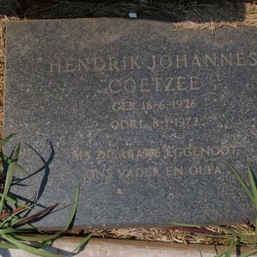 COETZEE Hendrik Johannes 1926-1972