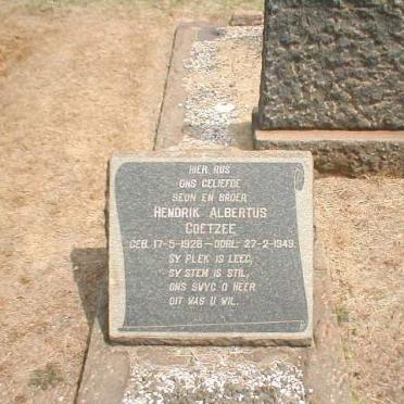 COETZEE Hendrik Albertus 1926-1949