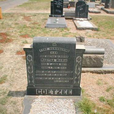 COETZEE Martha Maria 1927-1945